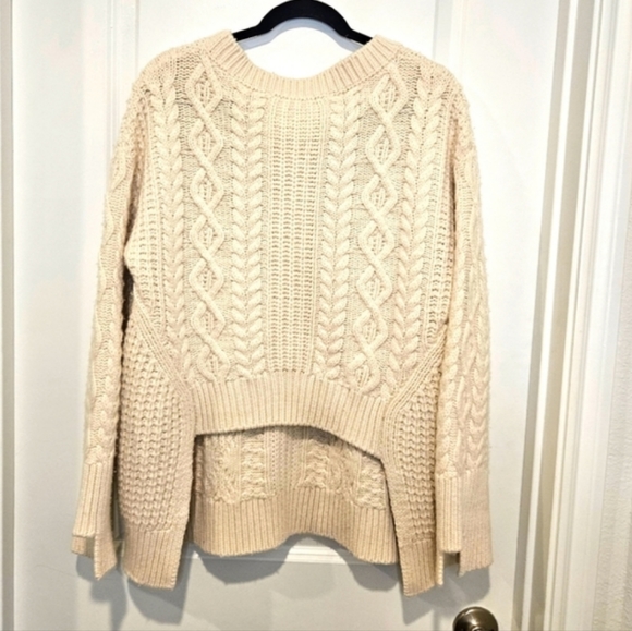 Zara cream chunky cable knit sweater size M 2022 A\W collection - Picture 12 of 14